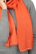 Cashmere & Zijde accessoires sjaals scarva zonnig oranje 170x25cm